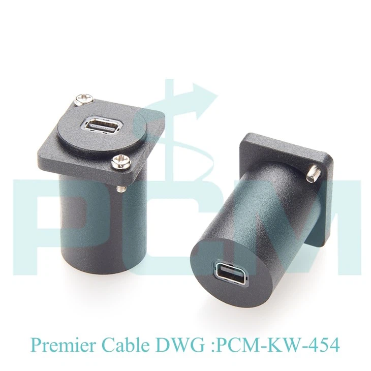 Micro-B Feedthrough D type panel mount Connectors
