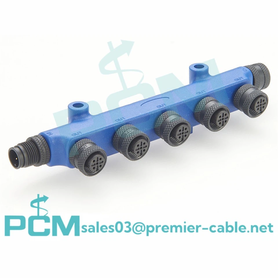 M12 Tee 5 Way Connector NMEA 2000 Penyambung Backbone