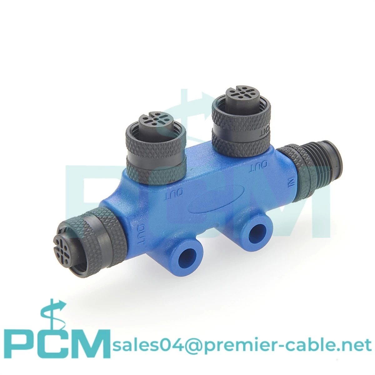 M12 T Connector 5 Pin Male to Female A Code Unshiled Adapter Waterproof Female to Male 5 Pin M12 Waterproof Connector