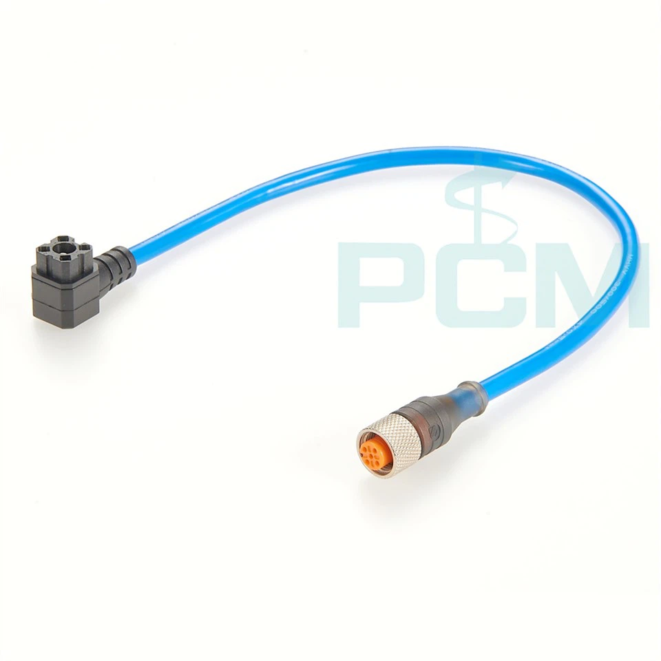 Penyambung Kuasa G4W1F 4 Pin G-Series Automasi Vavle Circular Din Cable ke M12 Wabut