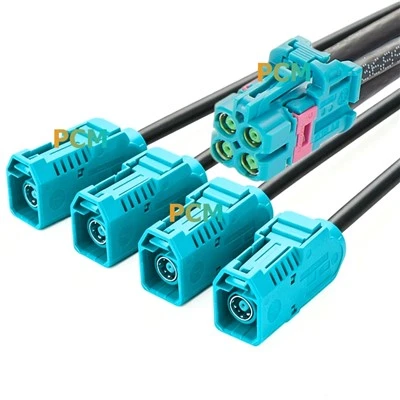 Asal Rosenberger 59Z163-003-Z Fakra ke SMB Flange Mount RF kabel koaksial